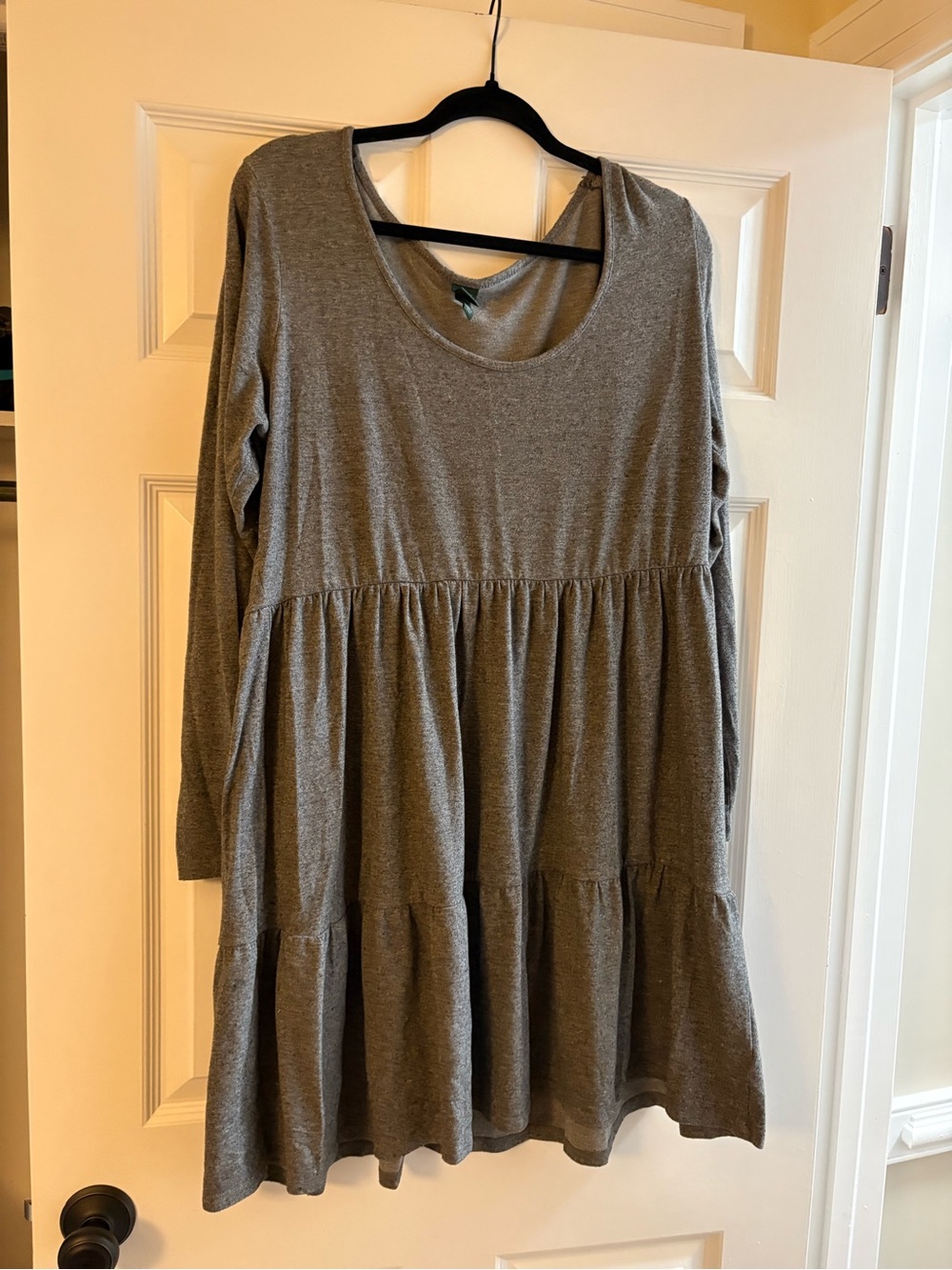 wild fable Soft Gray Tiered Swing Dress